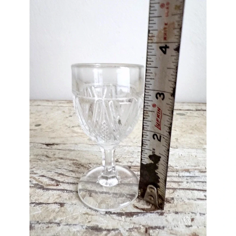 Antique‎ EAPG Co-Operative Flint No. 296 Cordial Glass 1oz 3.25" Diamond Pattern - Picture 5 of 7